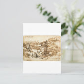 Zeichnungen von Leonardo da Vinci Postkarte (Stehend Vorderseite)