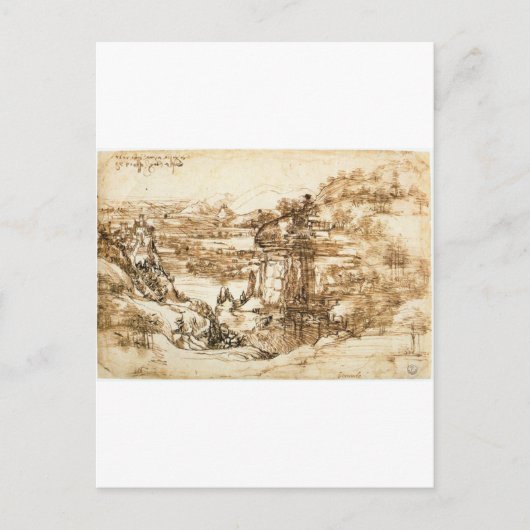 Zeichnungen von Leonardo da Vinci Postkarte (Vorderseite)