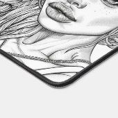 Zeichnungen von schönen schwarzen Frauen auf der S Schreibtischunterlage (Ecke)