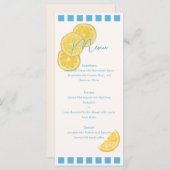 Zeichnungen zum Hochzeitsmenü Menükarte (Vorne/Hinten)