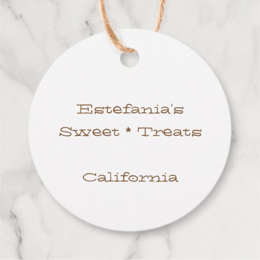 Zeichnungsvorlage für Kraft-Papier-Logos Tiny Red Geschenkanhänger (Rückseite)