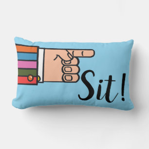 Zeig Hand Sit! Groovy Throw Pillow Lendenkissen