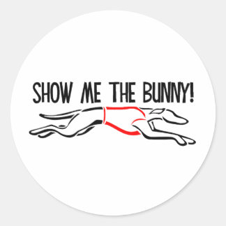 Zeig mir den Bunny! Runder Aufkleber