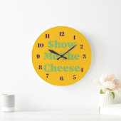 Zeig mir den Käse Große Wanduhr (Zuhause)