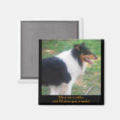 Zeig mir eine Collie... Magnet (Vorderseite/Rückseite)