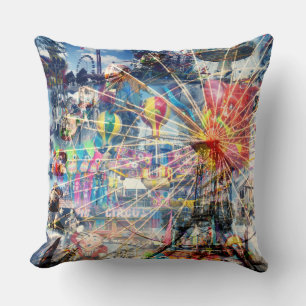 Zeige das Zeitdekoupage Large Throw Cushion. Kissen
