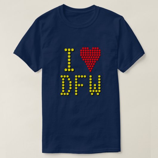 Zeige Dein Flughafen-Code-Liebe T-Shirt (Design vorne)