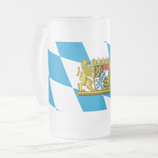 Zeige deine Farben - Bayern Mattglas Bierglas (Vorderseite Links)