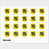 Zeige deine Farben - Flandern Runder Aufkleber (Blatt)