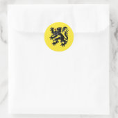 Zeige deine Farben - Flandern Runder Aufkleber (Tasche)