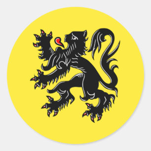 Zeige deine Farben - Flandern Runder Aufkleber
