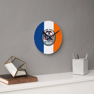 Zeige deine Farben - New York Runde Wanduhr