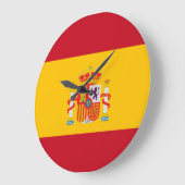 Zeige deine Farben - Spanien Große Wanduhr (Winkel)