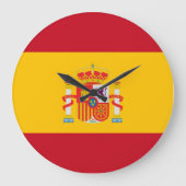 Zeige deine Farben - Spanien Große Wanduhr (Vorderseite)