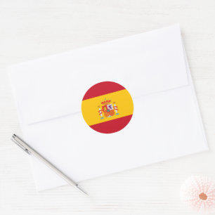 Zeige deine Farben - Spanien Runder Aufkleber