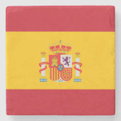 Zeige deine Farben - Spanien Steinuntersetzer (Vorderseite)