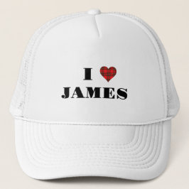 Zeige deine Liebe! Kariertes Rotes Herz, Personali Truckerkappe