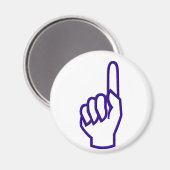 Zeige Finger/Hand Magnet (Vorderseite/Rückseite)