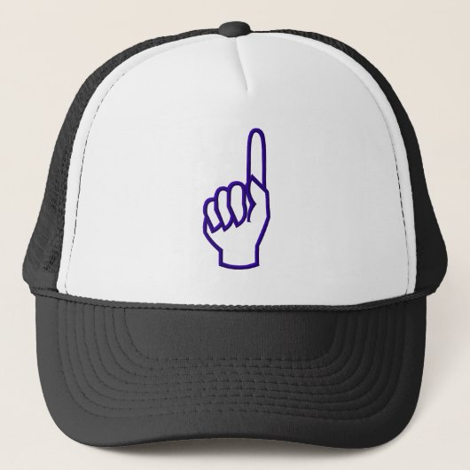 Zeige Finger/Hand Truckerkappe (Vorderseite)