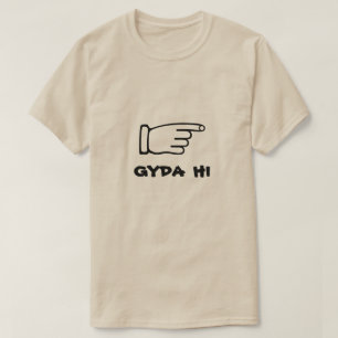 Zeige Finger mit Text Gyda hi T-Shirt