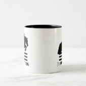 Zeige Jumper Silhouette Ich möchte lieber reiten Zweifarbige Tasse (Mittel)