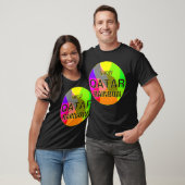 Zeige Katar Regenbogen Retro T-Shirt (Unisex)