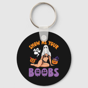 Zeige mir dein BrustHalloween, Hexenkürbis Schlüsselanhänger