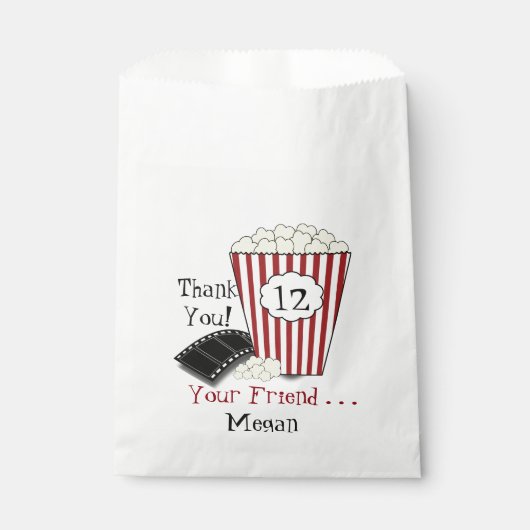 Zeige Time Popcorn Thema Gefälligkeitbeutel Geschenktütchen (Vorderseite)