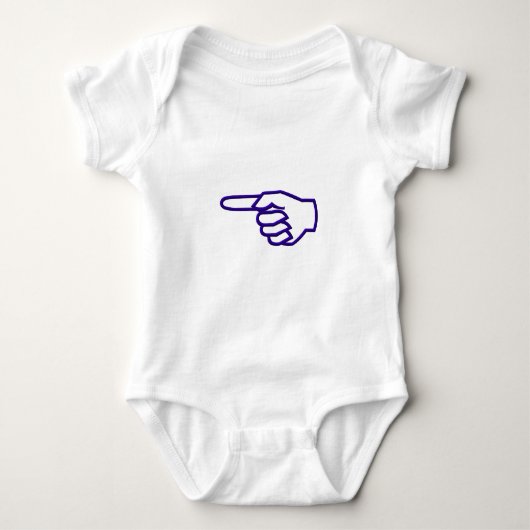Zeigefinger Baby Strampler (Vorderseite)