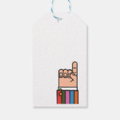 Zeigefinger-Funky-Manicule  Geschenkanhänger (Rückseite)