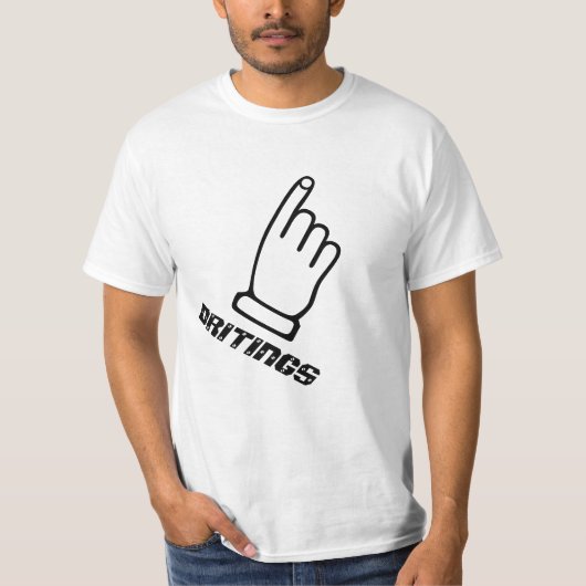 Zeigefinger mit dem Text dritings T-Shirt (Vorderseite)