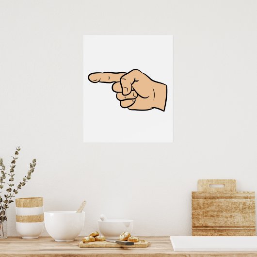 Zeigefinger Poster (Küche)