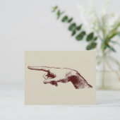 Zeigefinger Postkarte (Stehend Vorderseite)