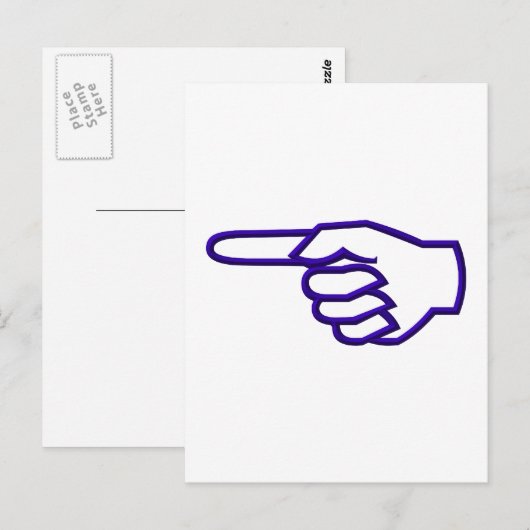 Zeigefinger Postkarte (Vorne/Hinten)