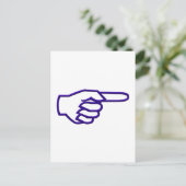 Zeigefinger Postkarte (Stehend Vorderseite)