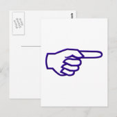 Zeigefinger Postkarte (Vorne/Hinten)