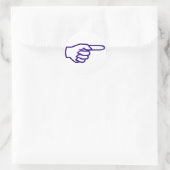 Zeigefinger Runder Aufkleber (Tasche)