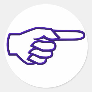 Zeigefinger Runder Aufkleber