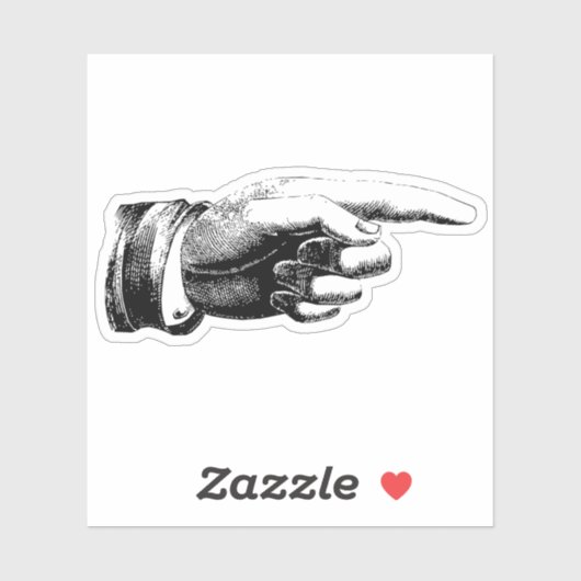 Zeigehand Aufkleber (Blatt)