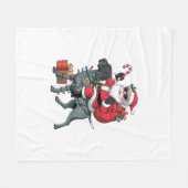 Zeigehund Lover Funny Santa Riding Zeigehund Fleecedecke (Vorderseite (Horizontal))