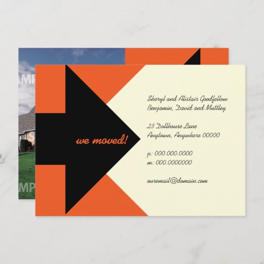 Zeigen der Pfeil-beweglichen Mitteilung und der Einladung (Vorne/Hinten)