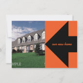 Zeigen der Pfeil-beweglichen Mitteilung und der Einladung (Rückseite)