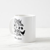 Zeigen Sie Hühner benutzerdefinierter Name Kaffeetasse (Vorderseite Links)