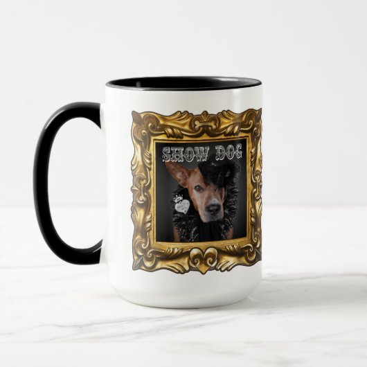 "Zeigen Sie Hunde" Tasse (Links)