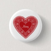 Zeigen Sie Ihr Valentinsherz Button (Vorderseite)
