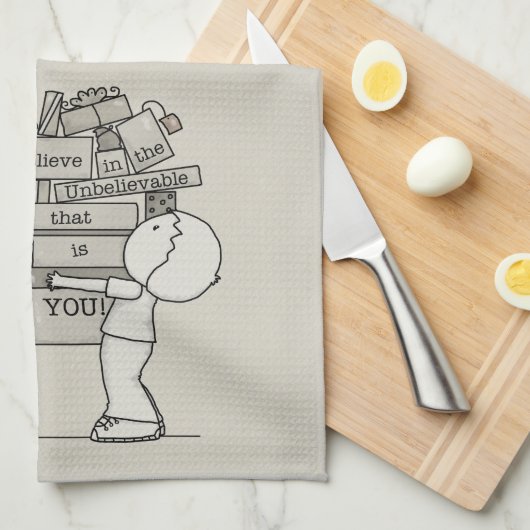 Zeigen Sie Ihre Geschenke Geschirrtuch (Viertel Falte)