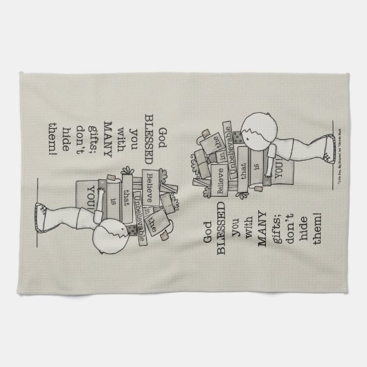 Zeigen Sie Ihre Geschenke Geschirrtuch (Horizontal)