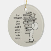 Zeigen Sie Ihre Geschenke Keramik Ornament (Links)