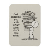 Zeigen Sie Ihre Geschenke Magnet (Vertikal)