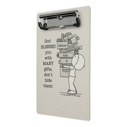 Zeigen Sie Ihre Geschenke Mini Klemmbrett (Gewinkelt2)